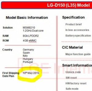 LG L35, in arrivo un nuovo smartphone, indiscrezioni