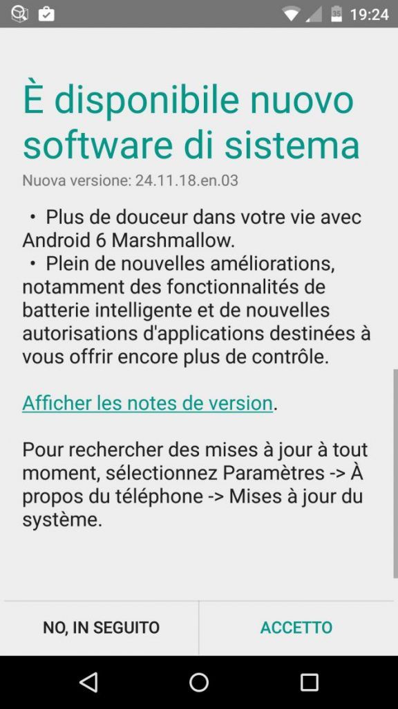Aggiornamento Moto X Play Android 6.0 Marshmallow