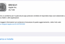 Aggiornamento iOS 9.3.1