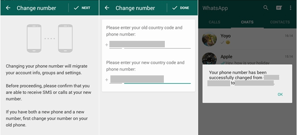 Come cambiare numero di telefono Whatsapp