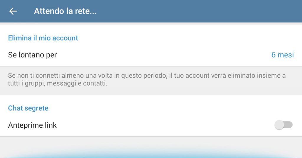 Come eliminare l'account Telegram