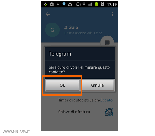 Come eliminare i contatti indesiderati da Telegram