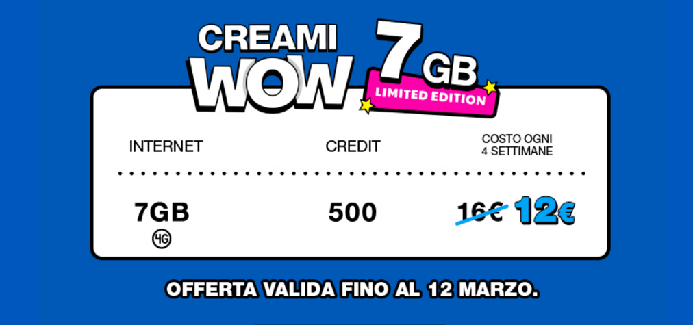 PosteMobile CREAMI WOW 7 GB