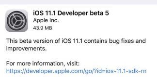 iOS 11.1 Beta 5