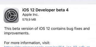 Apple iOS 12 beta 4