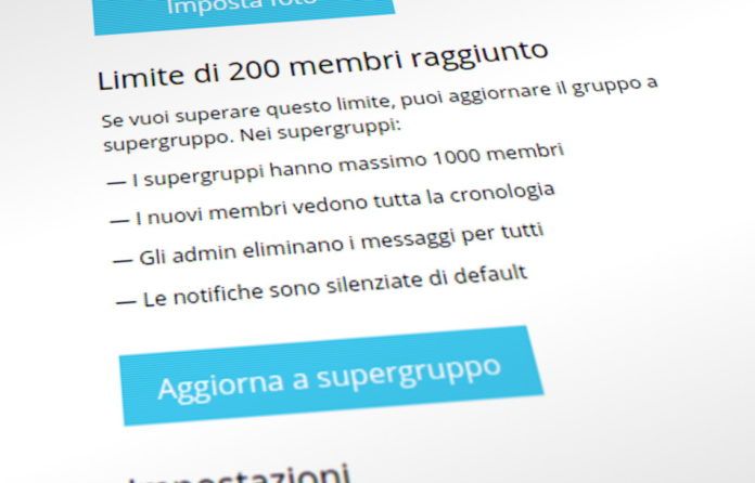 Come trasformare qualsiasi gruppo in un supergruppo su Telegram