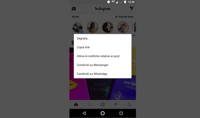 Come attivare le singole notifiche su Instagram di un singolo utente