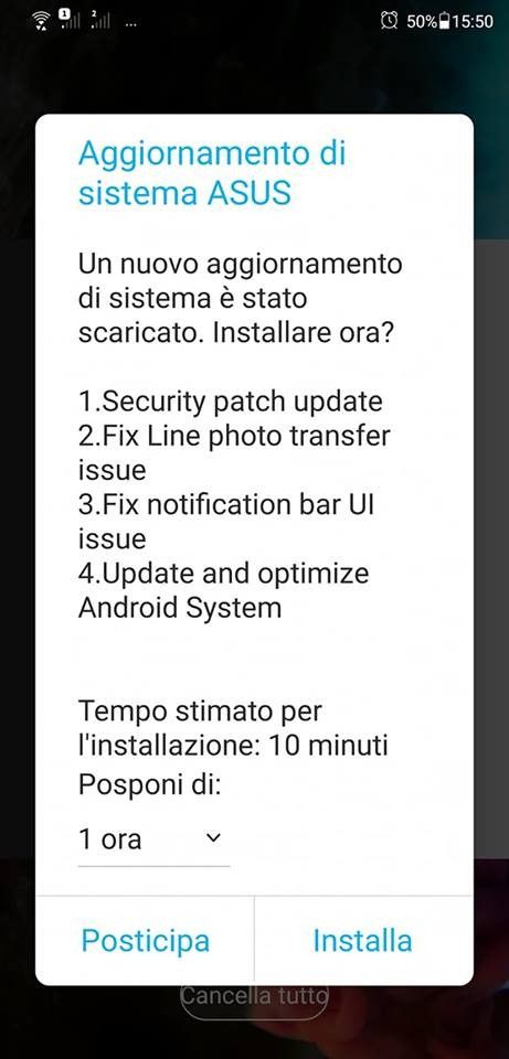 Aggiornamento Asus ZenFone 5