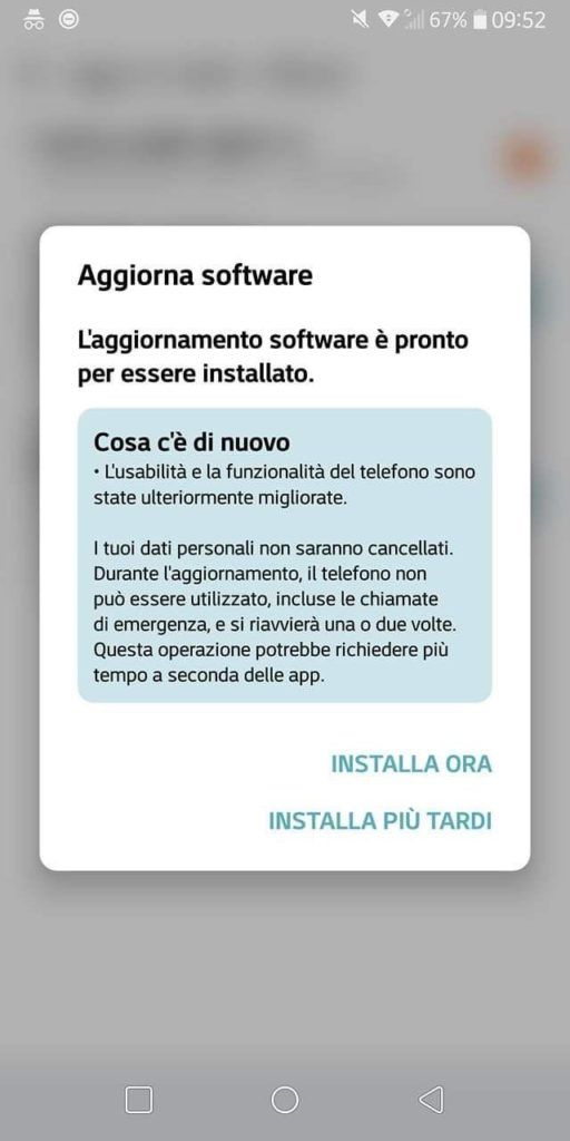 Aggiornamento LG G6