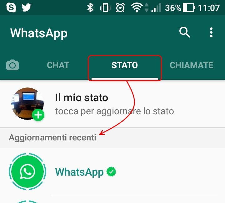 Aggiornamento Whatsapp