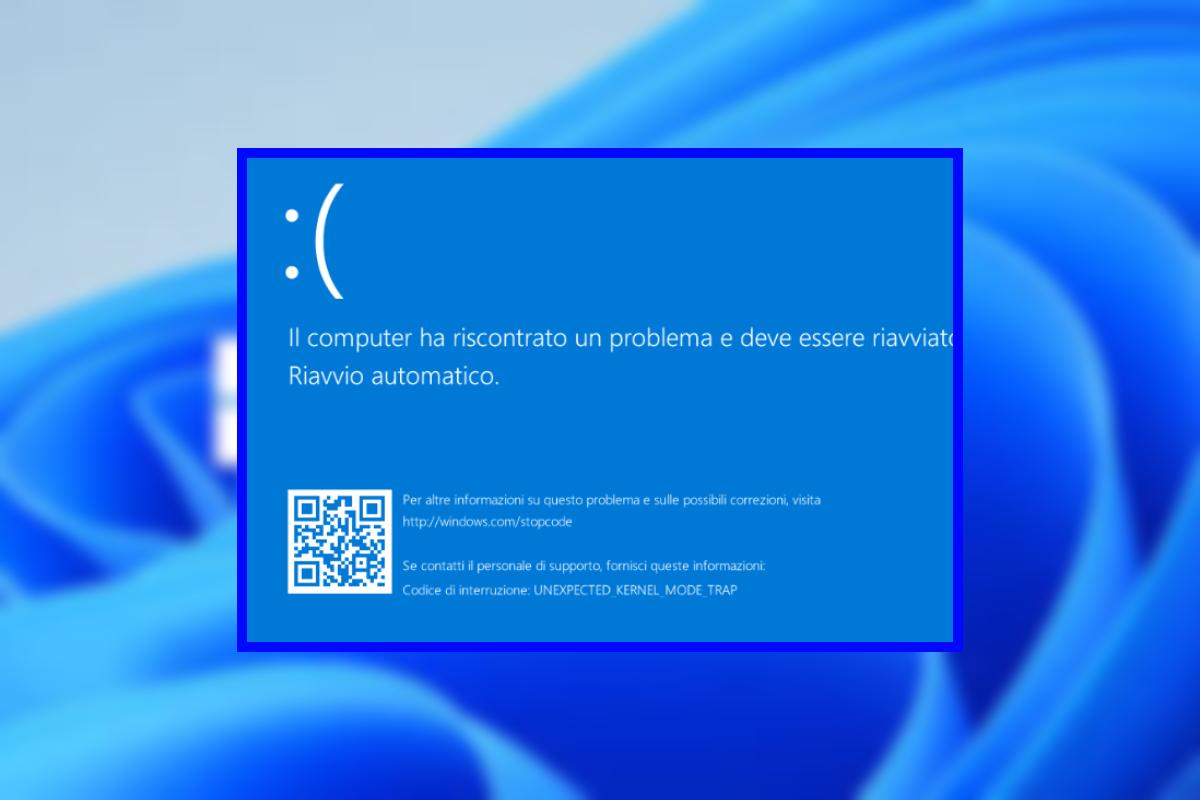 Schermata schermo blu su Windows 11